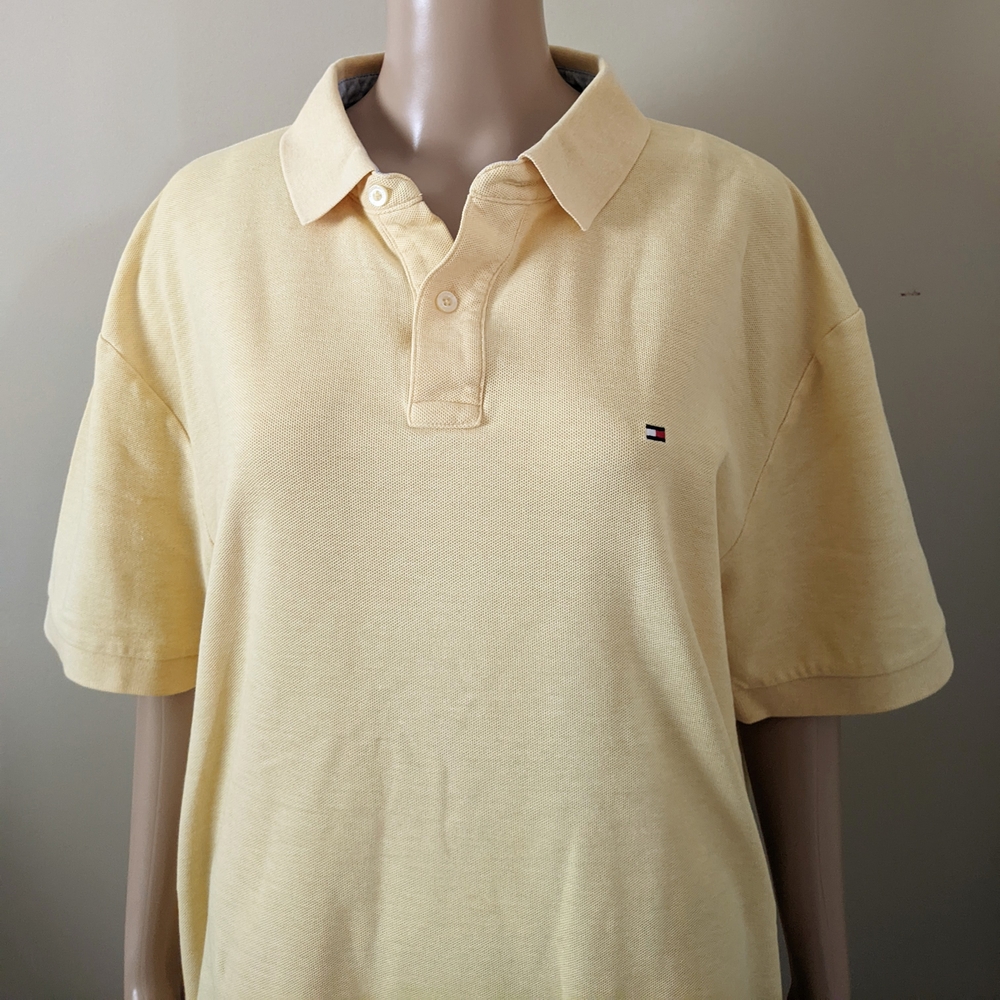 Tommy Hilfiger Polo Yellow Tshirt, Men's XXL